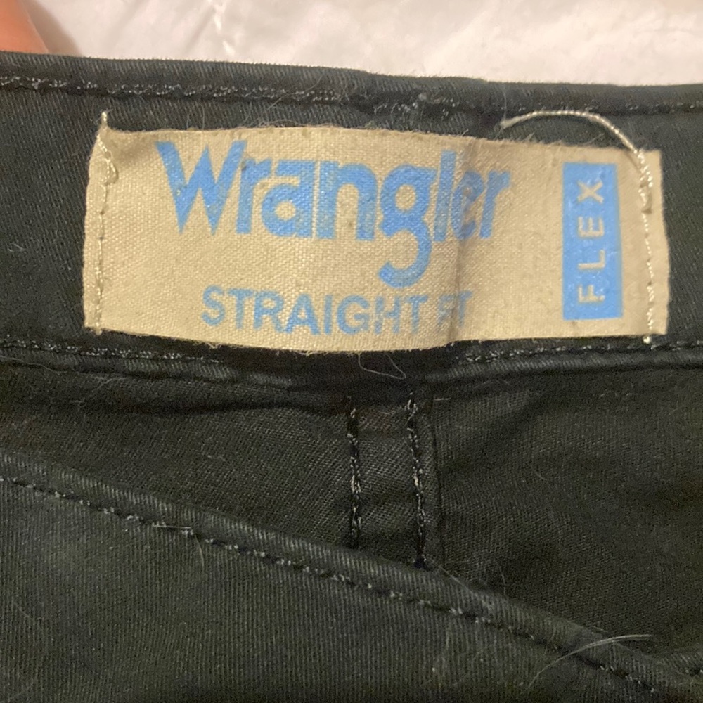 Wrangler Black Straight Fit Flex Jeans